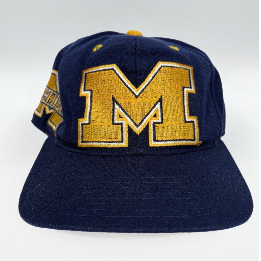 Vintage Zephyr Graf-X Michigan Big M Logo Fitted Hat 6 7/8